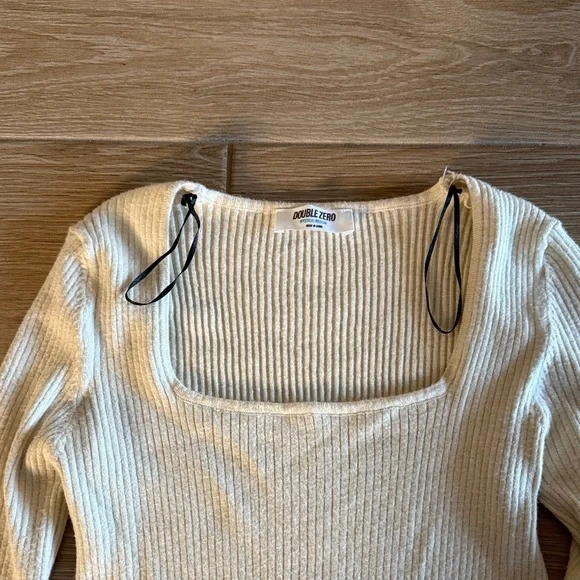 Double Zero Beige Ribbed Knitwear - Picture 3 of 4